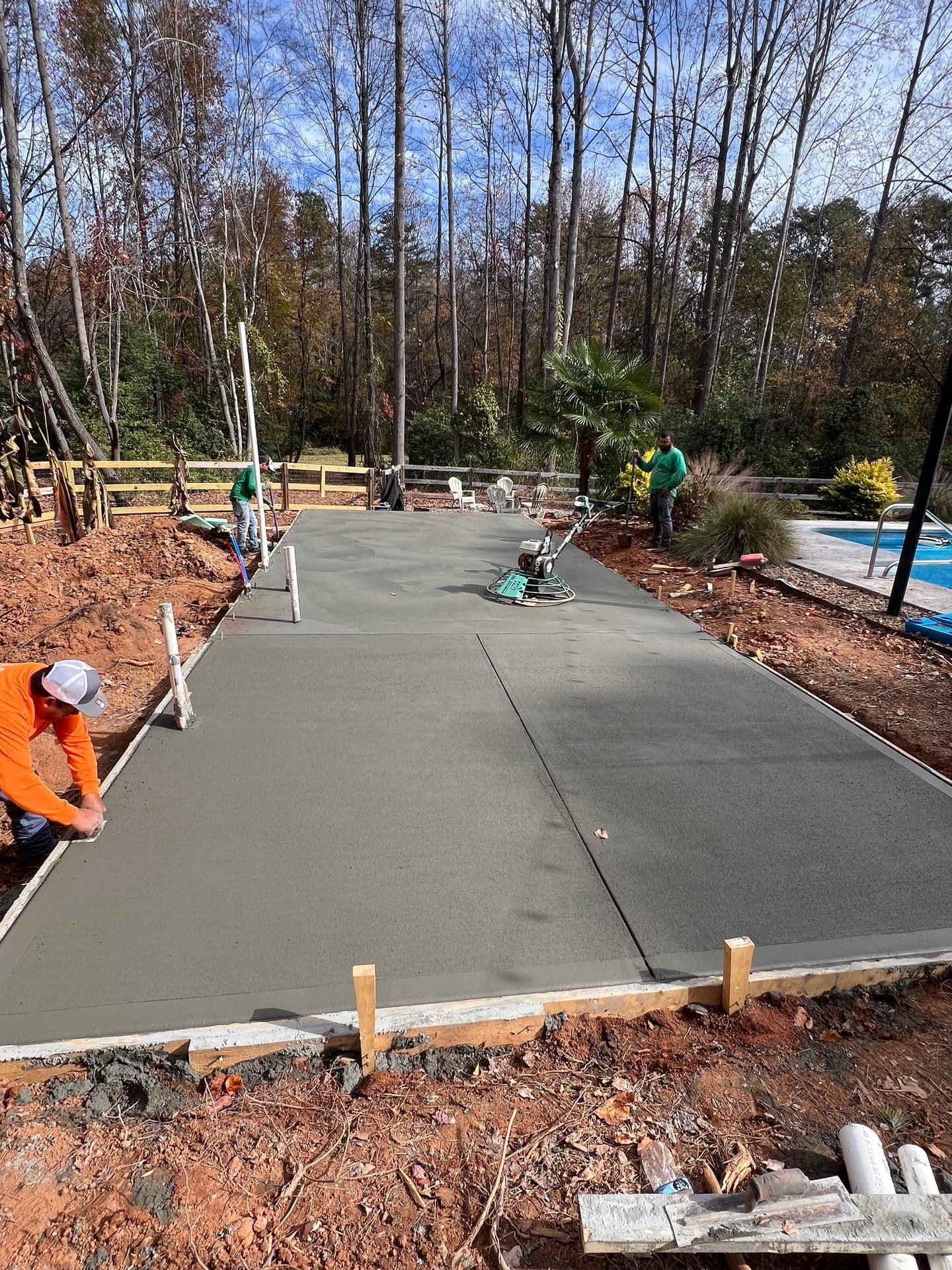 Concrete work by Emerald Hummingbird Landscaping in Charlotte, NC