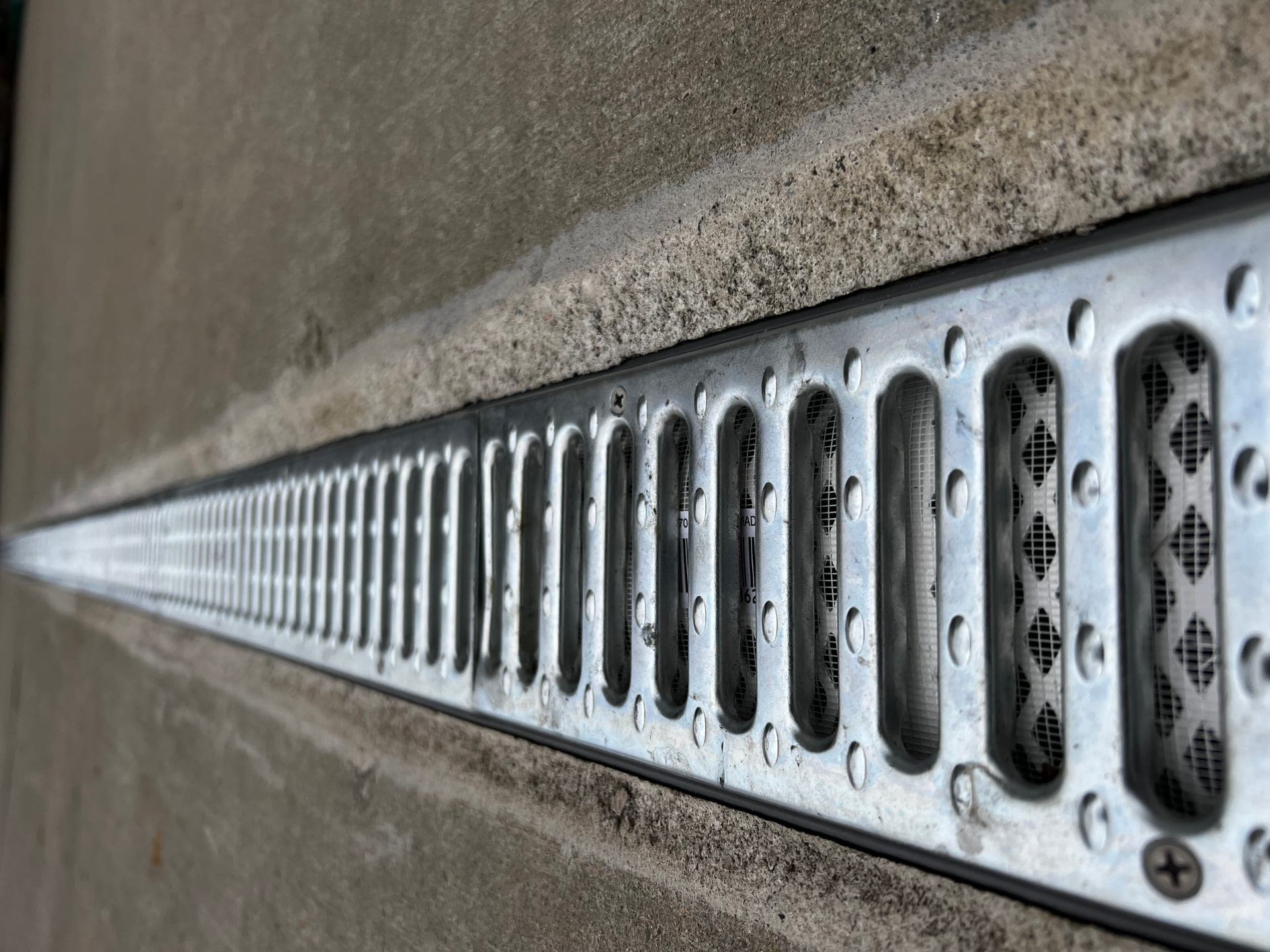 Concrete driveway with drain