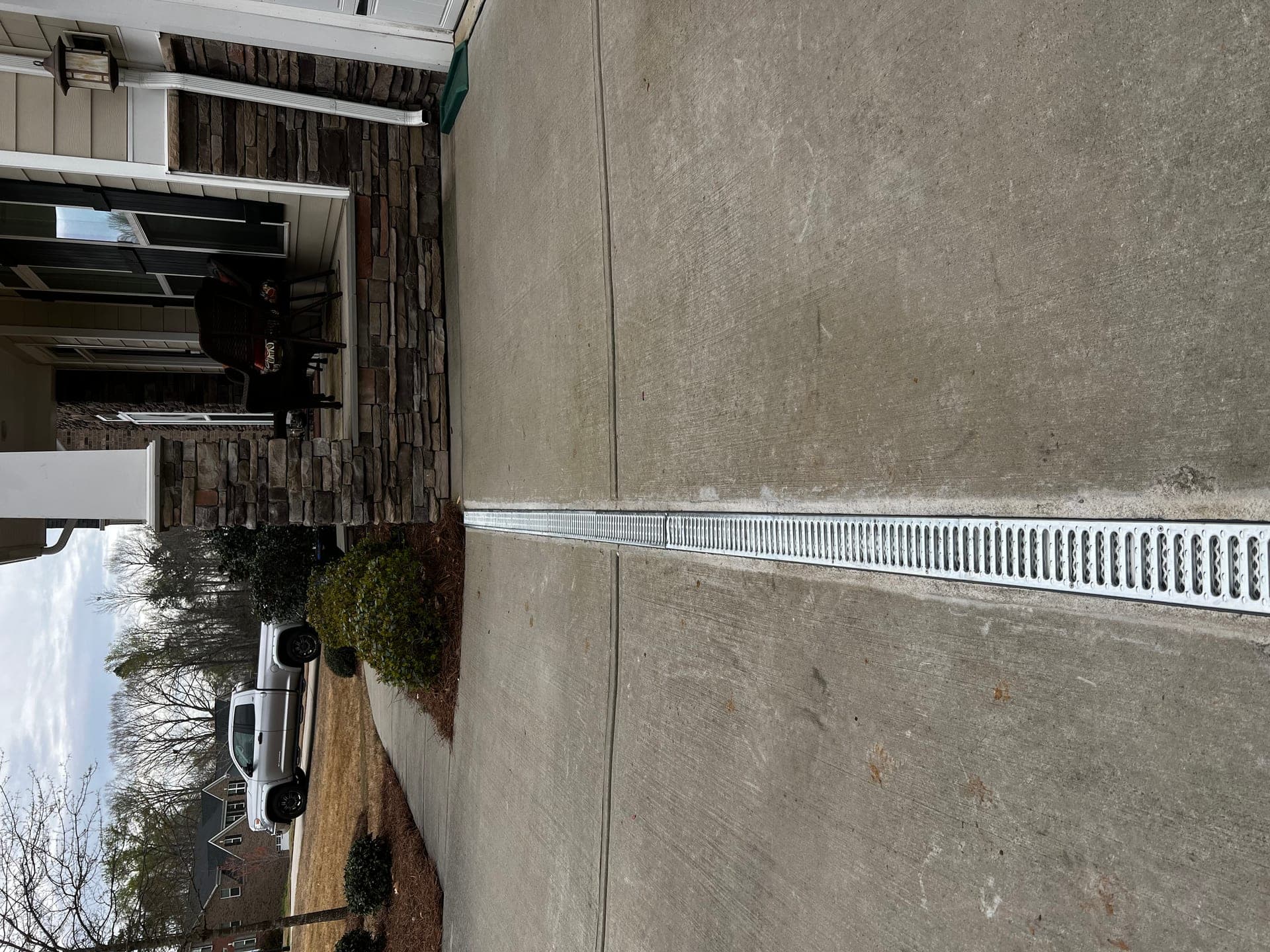 Concrete driveway drain detail
