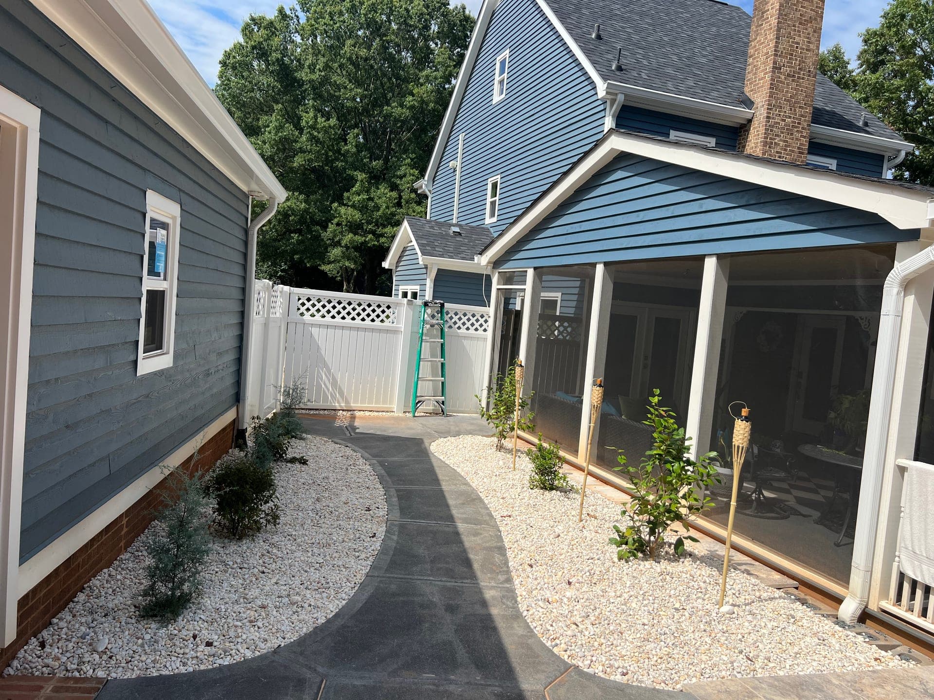 Concrete walkway installation in Charlotte, NC