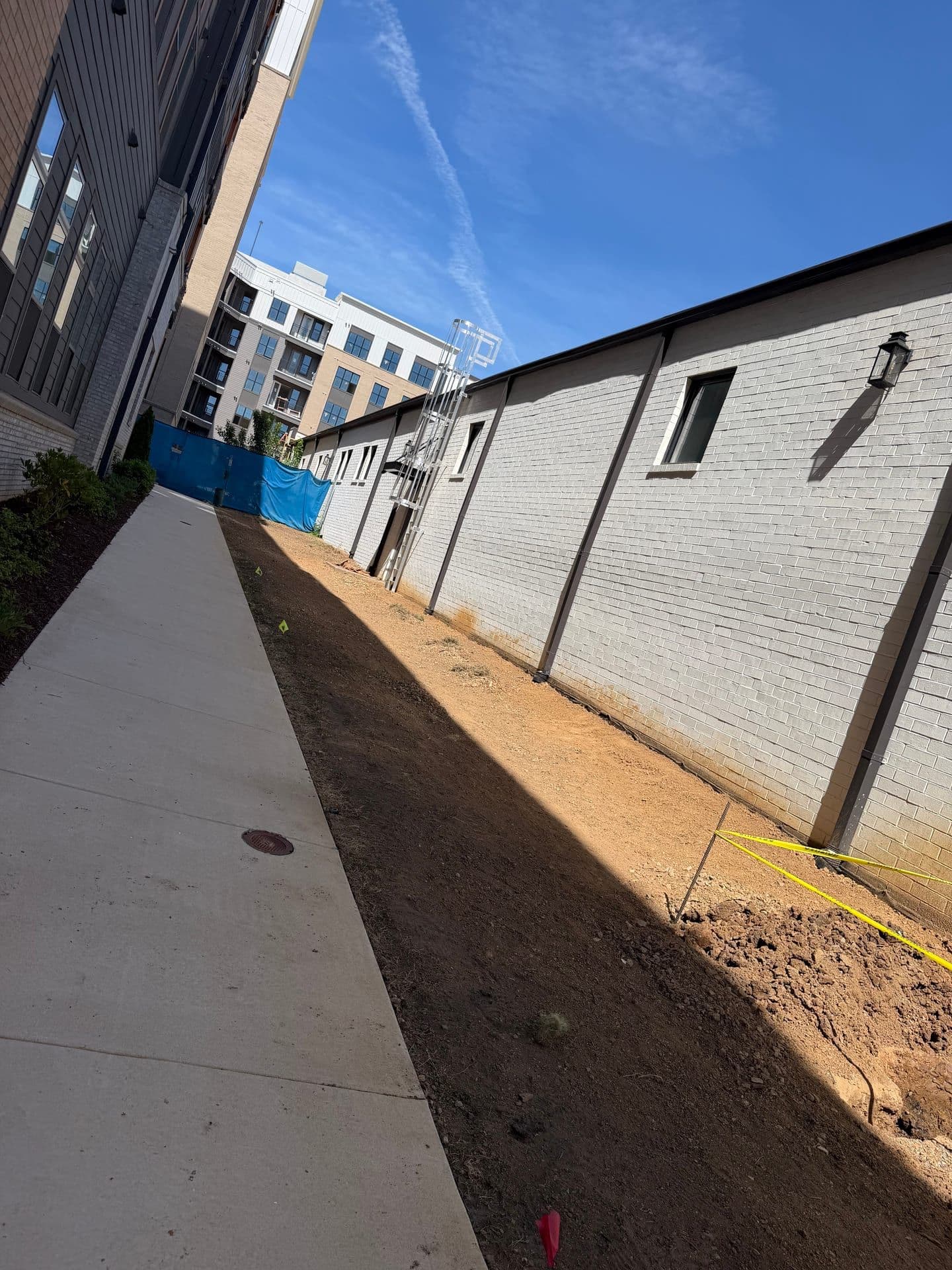 Finished concrete walkway for Charlotte, NC homeowner