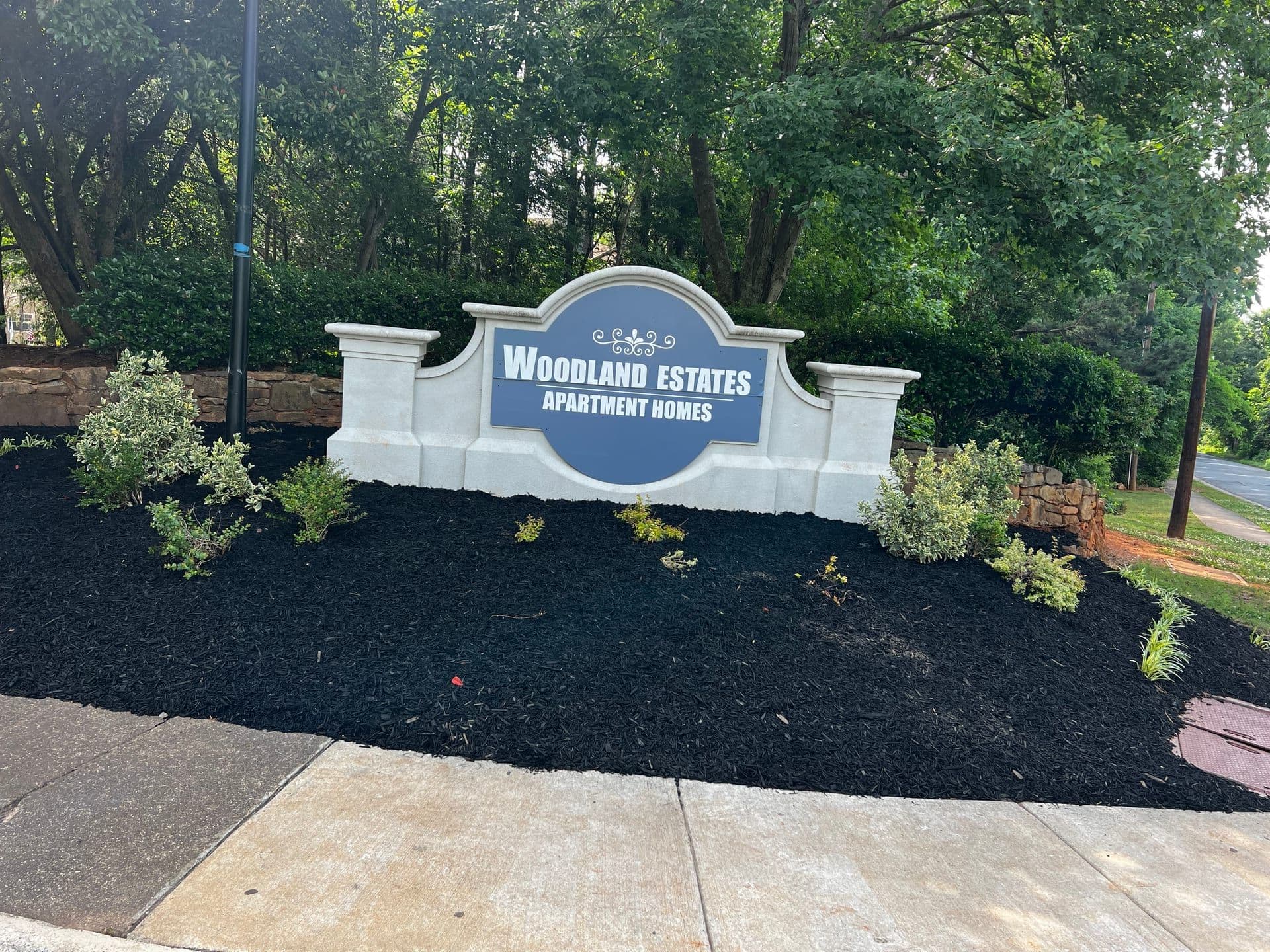 Mulch and ornamental plantings for Charlotte, NC homeowner
