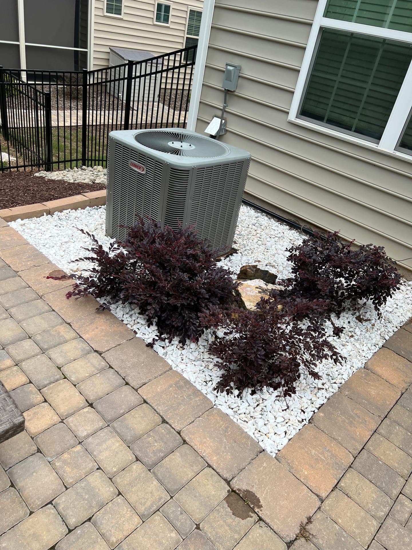 Pavers and decorative gravel landscaping in Fort Mill, SC